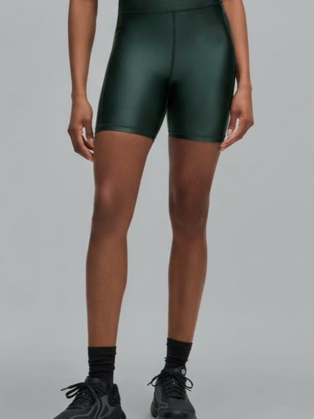 lululemon athletica high shine green High-Rise Bike Shorts 6 in
